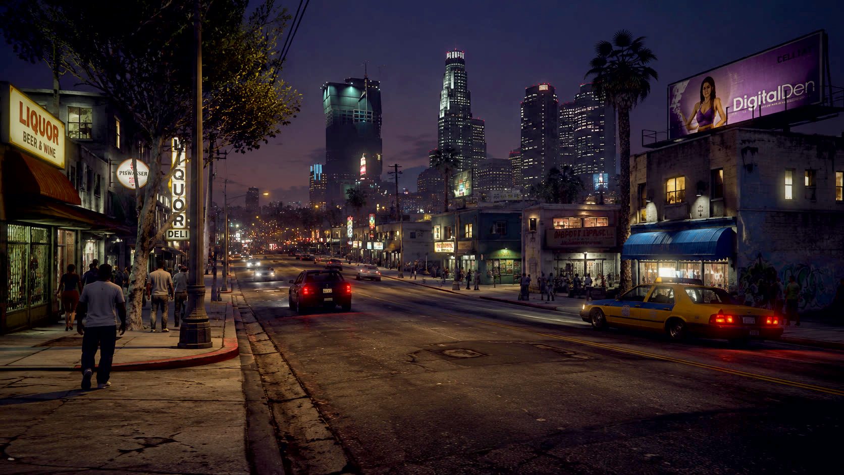 Nächtlicher Boulevard in Los Santos
